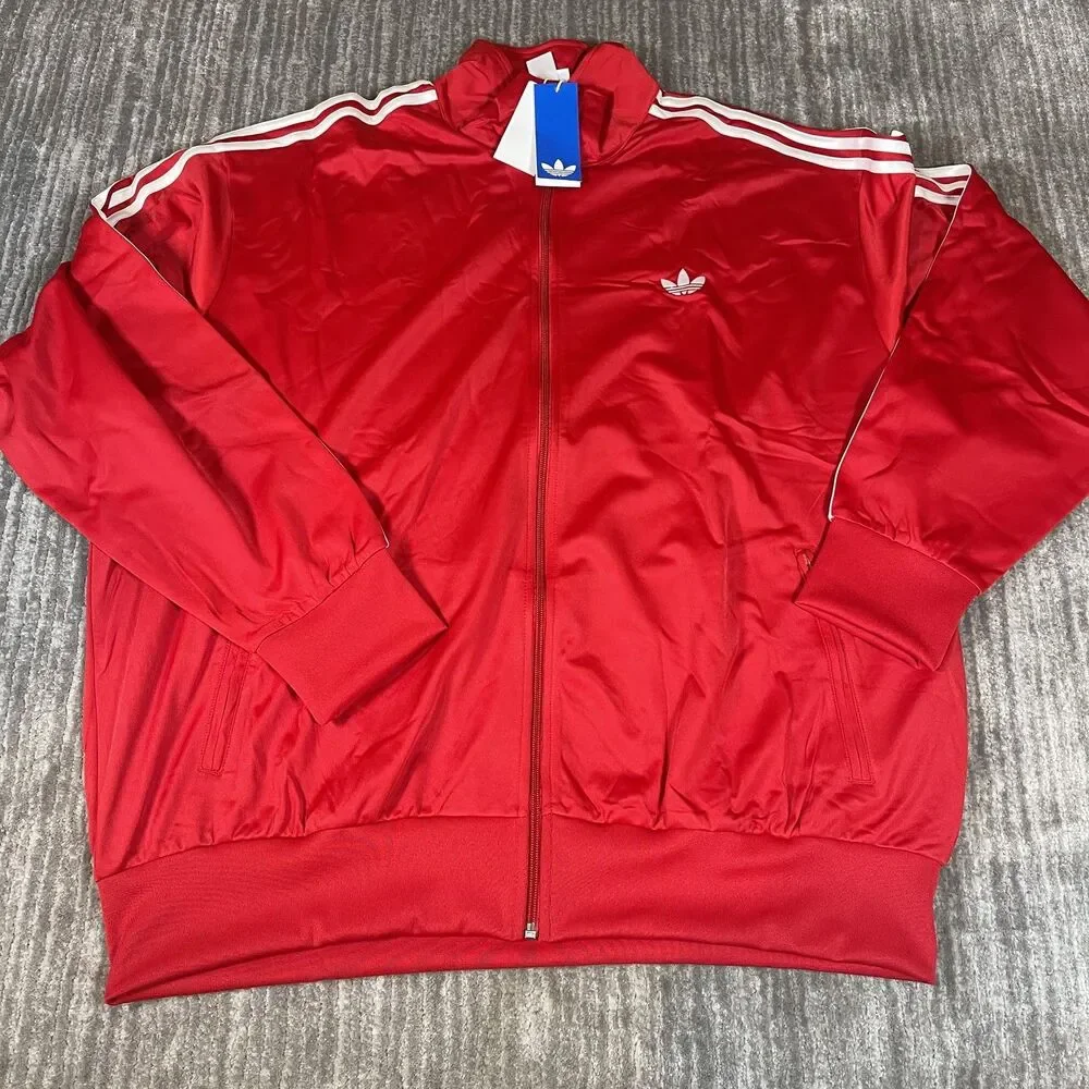 Adidas Originals Firebird Track Suit Mens 2XL Red 3-Stripes Set KD8307 KD8319